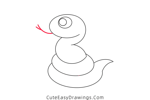 how to draw a snake - www.cuteeasydrawings.com