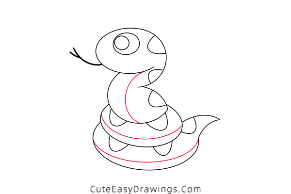 how to draw a snake - www.cuteeasydrawings.com