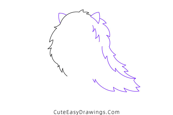 how to draw san from princess mononoke - www.cuteeasydrawings.com