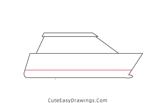 how to draw a yacht - www.cuteeasydrawings.com