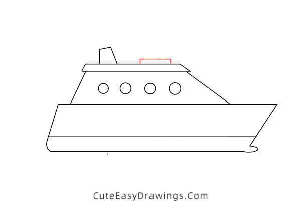 how to draw a yacht - www.cuteeasydrawings.com