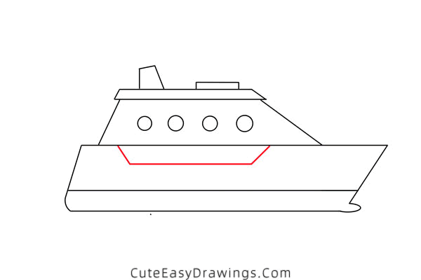 how to draw a yacht - www.cuteeasydrawings.com