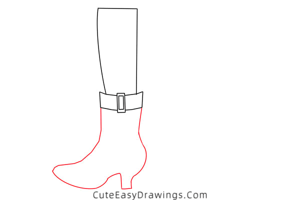 how to draw witch shoes - www.cuteeasydrawings.com