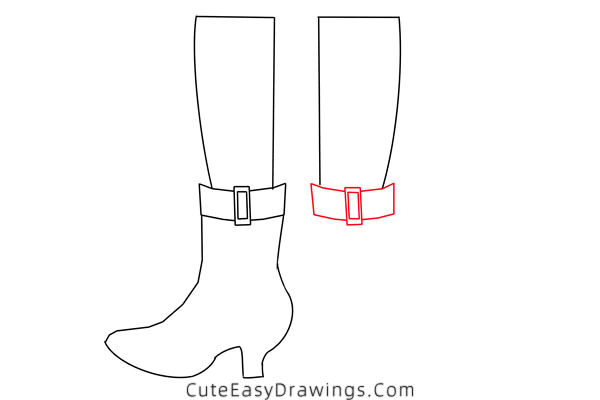 how to draw witch shoes - www.cuteeasydrawings.com