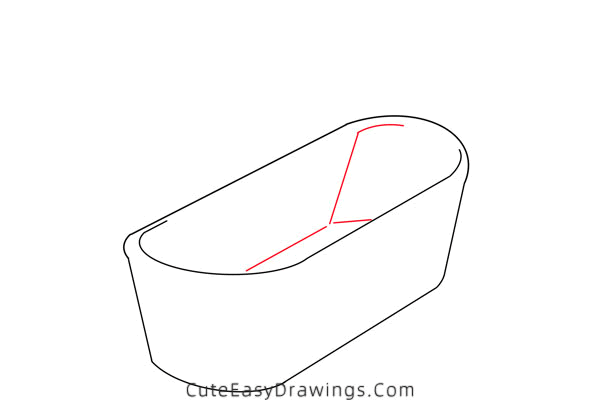 how to draw a bathtub - www.cuteeasydrawings.com