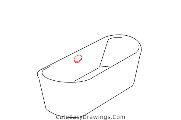 how to draw a bathtub - www.cuteeasydrawings.com