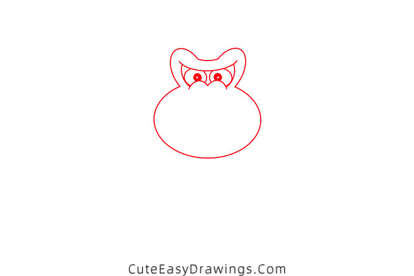 how to draw donkey kong - www.cuteeasydrawings.com