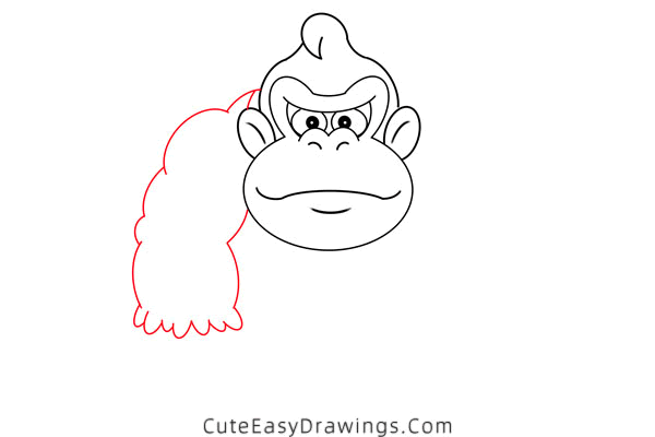 how to draw donkey kong - www.cuteeasydrawings.com