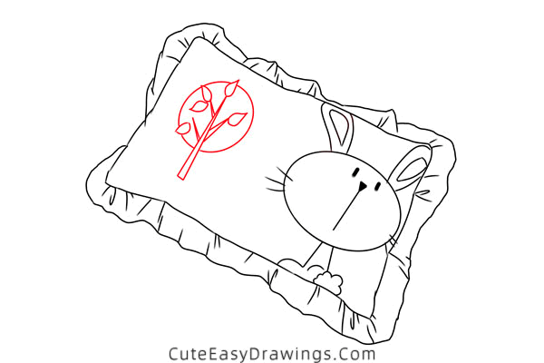 how to draw a pillow - www.cuteeasydrawings.com