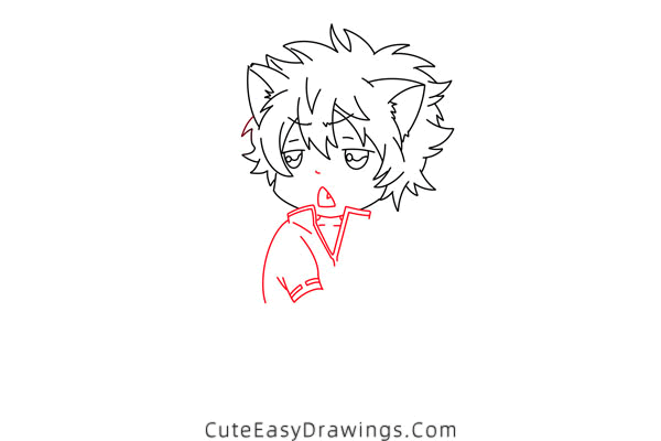 how to draw sakata gintoki - www.cuteeasydrawings.com