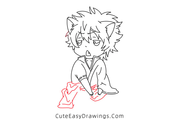 how to draw sakata gintoki - www.cuteeasydrawings.com