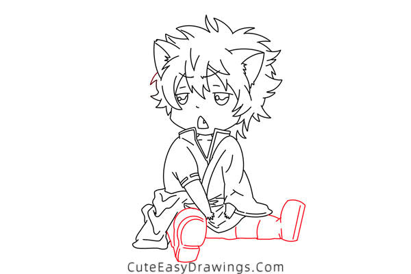 how to draw sakata gintoki - www.cuteeasydrawings.com