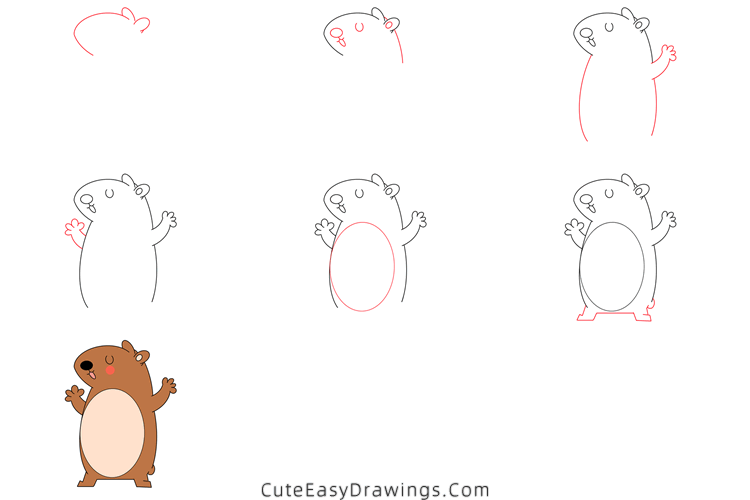 how to draw a gerbil - www.cuteeasydrawings.com