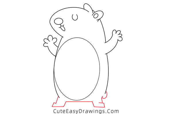 how to draw a gerbil - www.cuteeasydrawings.com