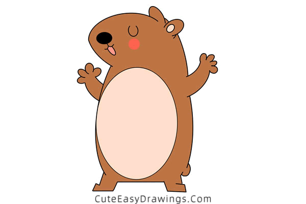 how to draw a gerbil - www.cuteeasydrawings.com