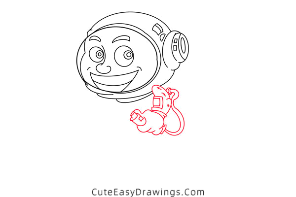 how to draw an astronaut - www.cuteeasydrawings.com