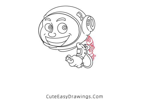 how to draw an astronaut - www.cuteeasydrawings.com