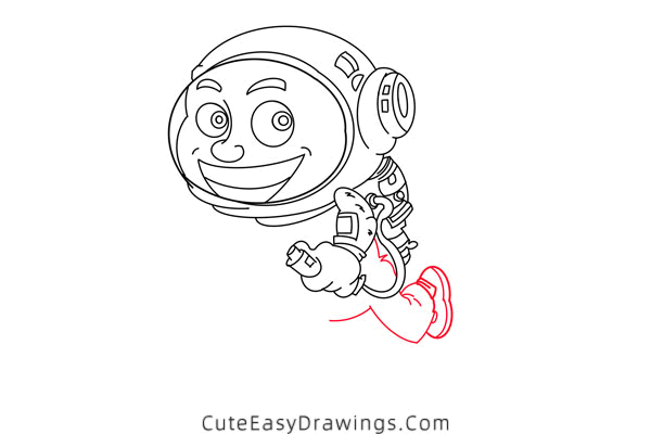 how to draw an astronaut - www.cuteeasydrawings.com