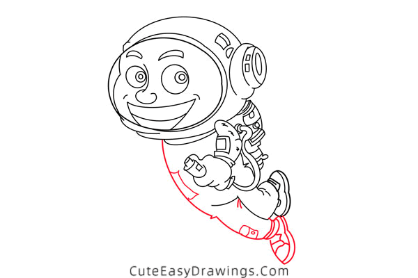 how to draw an astronaut - www.cuteeasydrawings.com