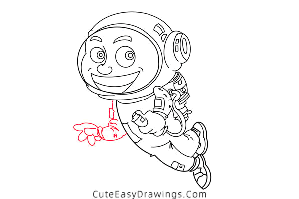 how to draw an astronaut - www.cuteeasydrawings.com