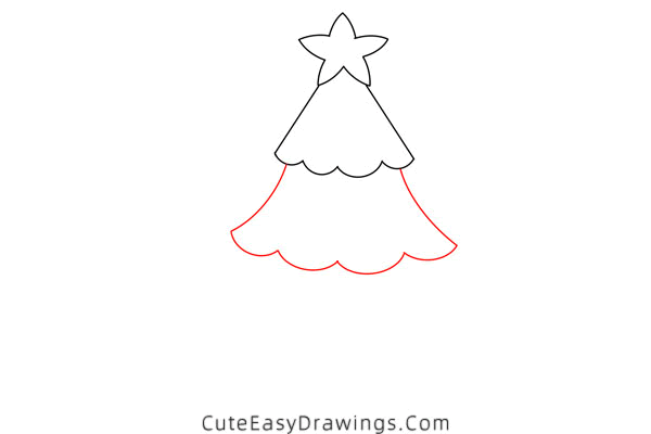 how to draw a christmas tree - www.cuteeasydrawings.com