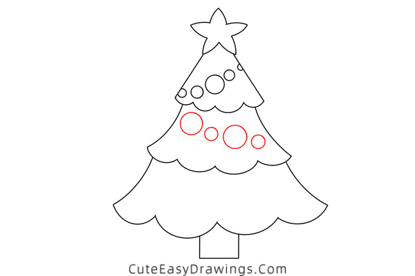 how to draw a christmas tree - www.cuteeasydrawings.com