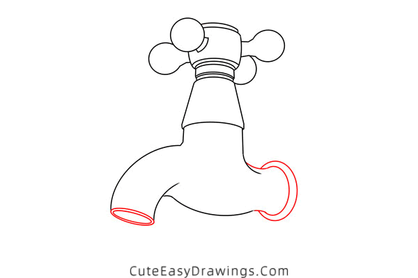 how to draw a faucet - www.cuteeasydrawings.com