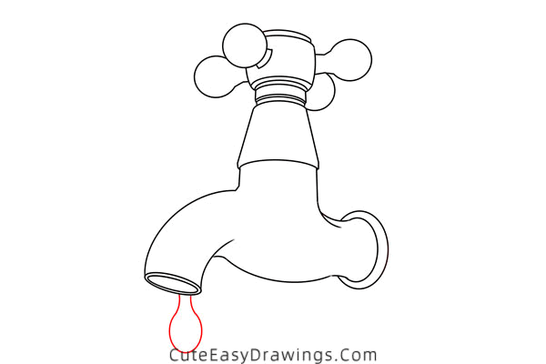 how to draw a faucet - www.cuteeasydrawings.com