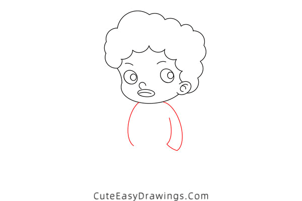 how to draw an african american boy - www.cuteeasydrawings.com