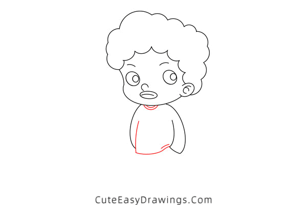 how to draw an african american boy - www.cuteeasydrawings.com