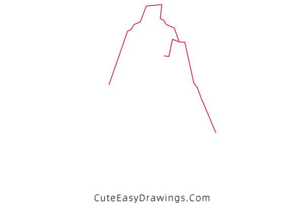 how to draw a mountain - www.cuteeasydrawings.com