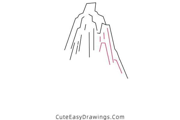 how to draw a mountain - www.cuteeasydrawings.com