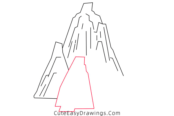 how to draw a mountain - www.cuteeasydrawings.com