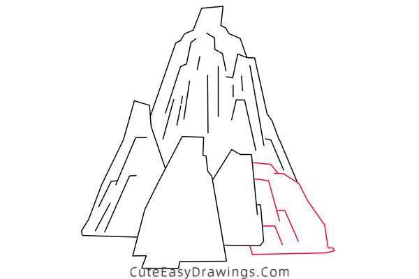 how to draw a mountain - www.cuteeasydrawings.com