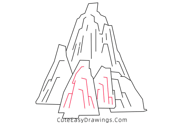 how to draw a mountain - www.cuteeasydrawings.com