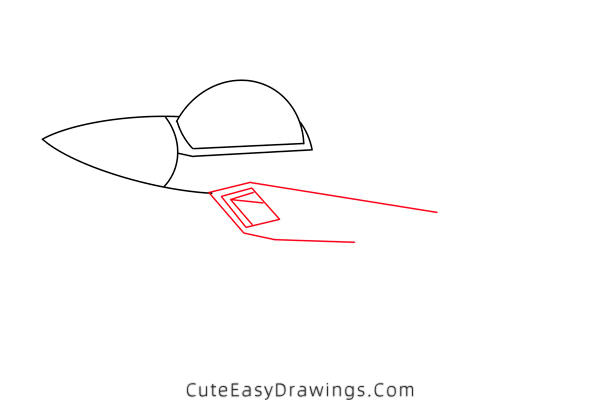 how to draw a fighter jet - www.cuteeasydrawings.com