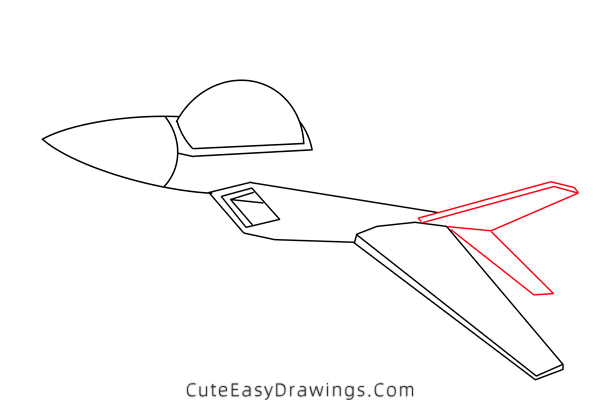 how to draw a fighter jet - www.cuteeasydrawings.com