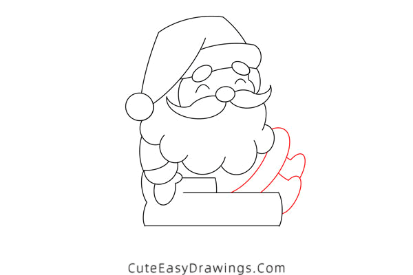 how to draw santa claus in sleigh - www.cuteeasydrawings.com