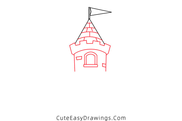 how to draw a castle easy - www.cuteeasydrawings.com