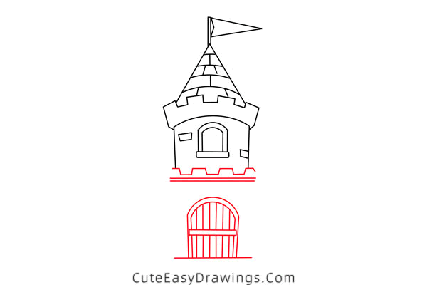 how to draw a castle easy - www.cuteeasydrawings.com