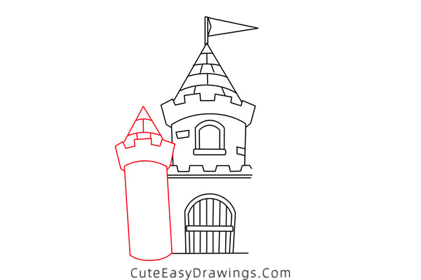 how to draw a castle easy - www.cuteeasydrawings.com