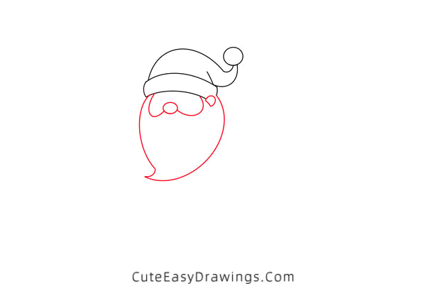 how to draw santa claus with a sack - www.cuteeasydrawings.com