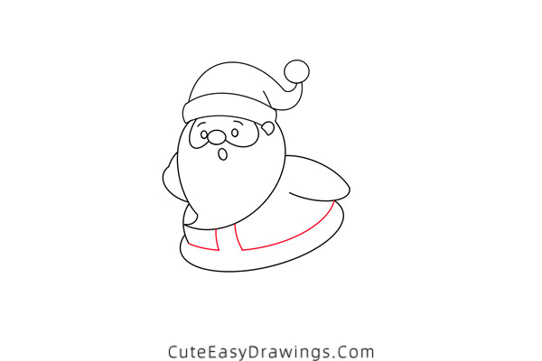 how to draw santa claus with a sack - www.cuteeasydrawings.com