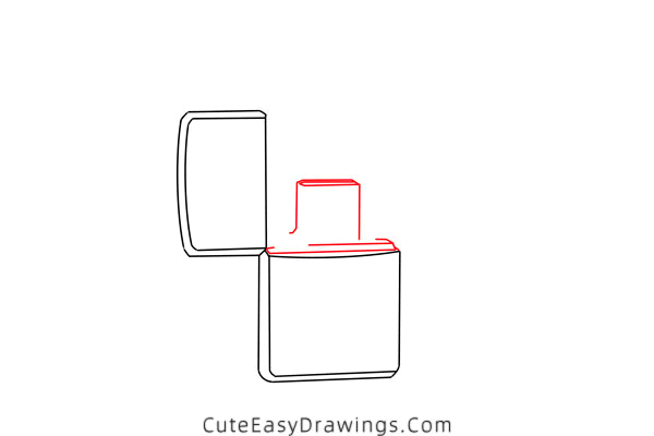 how to draw a lighter - www.cuteeasydrawings.com