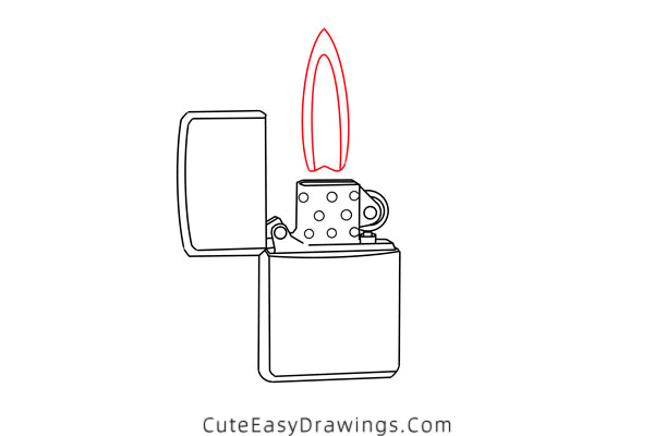 How to Draw a Lighter Step by Step - Cute Easy Drawings