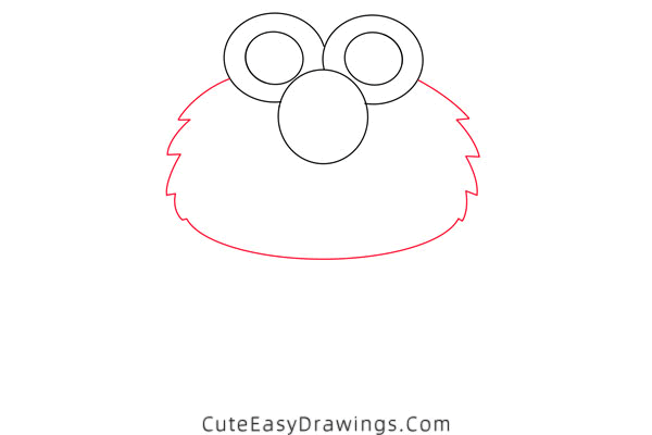 how to draw elmo - www.cuteeasydrawings.com