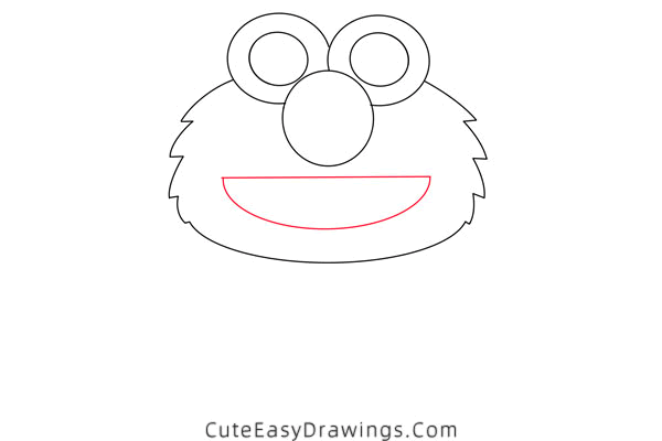 how to draw elmo - www.cuteeasydrawings.com