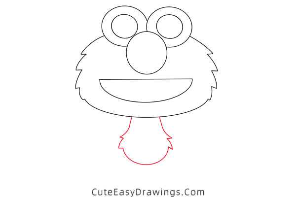 how to draw elmo - www.cuteeasydrawings.com