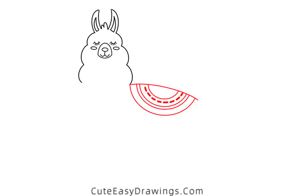 how to draw an alpaca - www.cuteeasydrawings.com