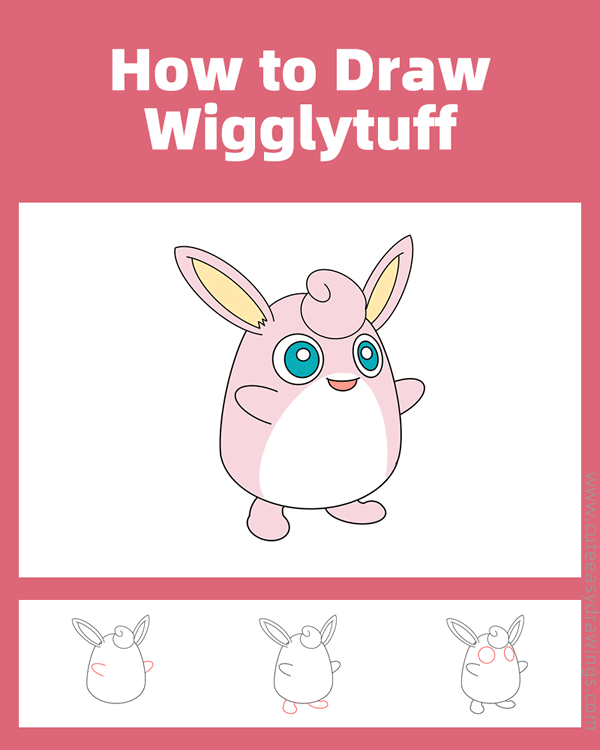 how to draw wigglytuff - www.cuteeasydrawings.com